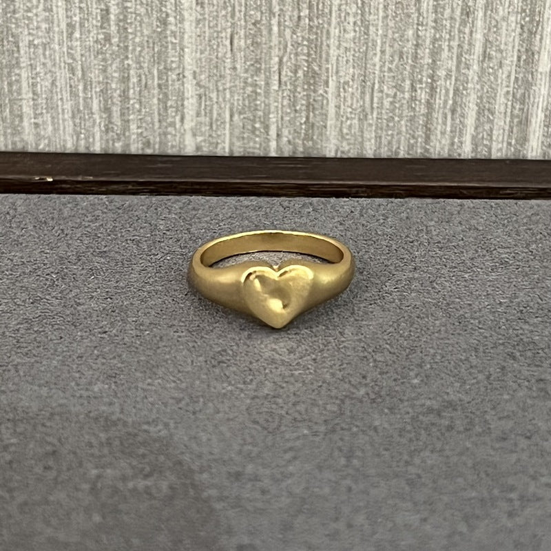 New Heart Series Heart Signet Ring - floysun