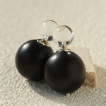 New Oriental Ebony Double - Sphere Stud Earrings - floysun