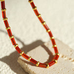 New Year Red Agate Beaded Bracelet - floysun