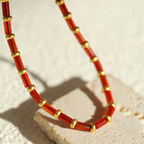 New Year Red Agate Beaded Bracelet - floysun