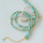 Niche Luxury Double Layer Natural Amazonite Beaded Necklace - floysun