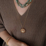 Niche Luxury Double Layer Natural Amazonite Beaded Necklace - floysun