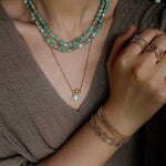 Niche Luxury Double Layer Natural Amazonite Beaded Necklace - floysun