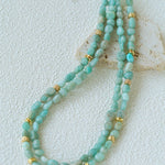 Niche Luxury Double Layer Natural Amazonite Beaded Necklace - floysun