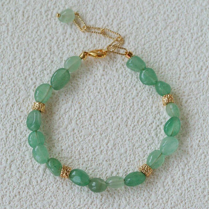 Niche Summer Beach Natural Aventurine Beaded Bracelet - floysun