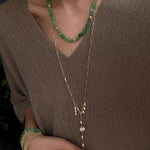 Niche Summer Beach Natural Aventurine Beaded Bracelet - floysun