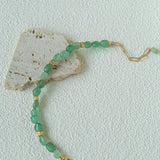 Niche Summer Beach Natural Sunstone Aventurine Beaded Bracelet - floysun