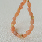 Niche Summer Beach Natural Sunstone Aventurine Beaded Bracelet - floysun