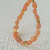 Niche Summer Beach Natural Sunstone Aventurine Beaded Bracelet - floysun