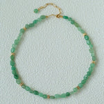 Niche Summer Beach Style Natural Aventurine Beaded Necklace - floysun