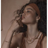 Niche Summer Beach Style Natural Sunstone Aventurine Beaded Necklace - floysun