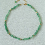 Niche Summer Beach Style Natural Sunstone Aventurine Beaded Necklace - floysun