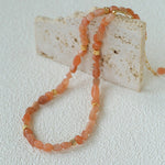 Niche Summer Beach Style Natural Sunstone Aventurine Beaded Necklace - floysun