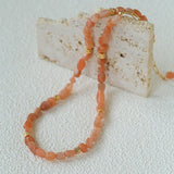 Niche Summer Beach Style Natural Sunstone Aventurine Beaded Necklace - floysun