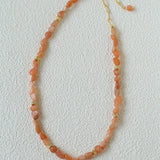 Niche Summer Beach Style Natural Sunstone Aventurine Beaded Necklace - floysun