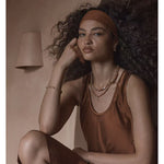 Niche Summer Beach Style Natural Sunstone Aventurine Beaded Necklace - floysun