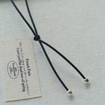 Noir Drop – Adjustable Black Onyx Teardrop Necklace - floysun
