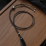 Noir Drop – Adjustable Black Onyx Teardrop Necklace - floysun