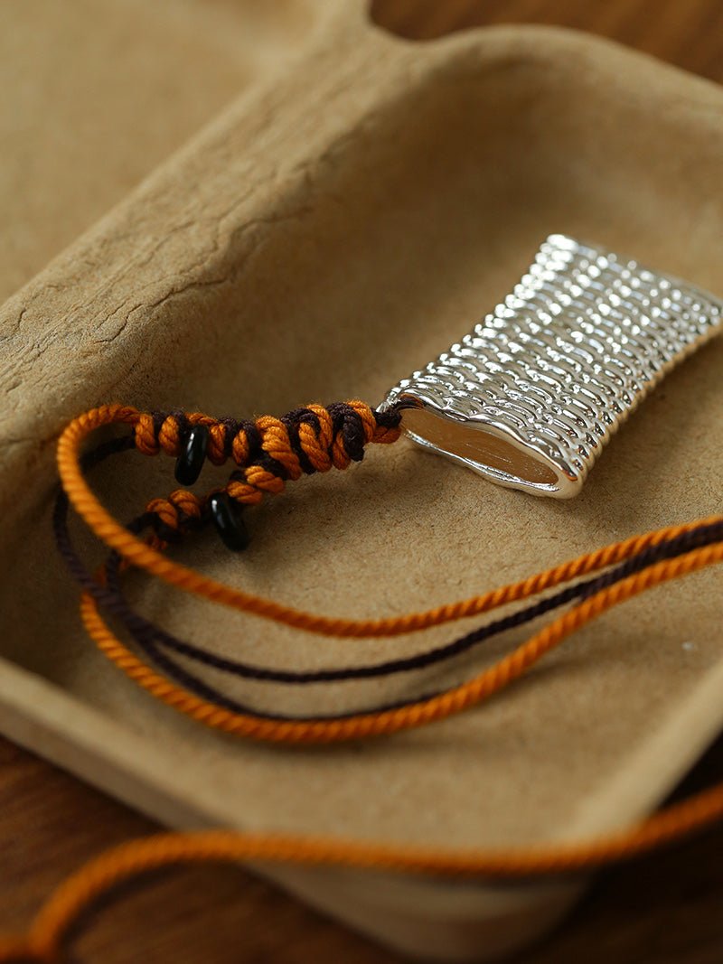 Nomadic Woven Basket & Flask Pendant Necklace - floysun