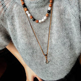 Nomadic Woven Basket & Flask Pendant Necklace - floysun