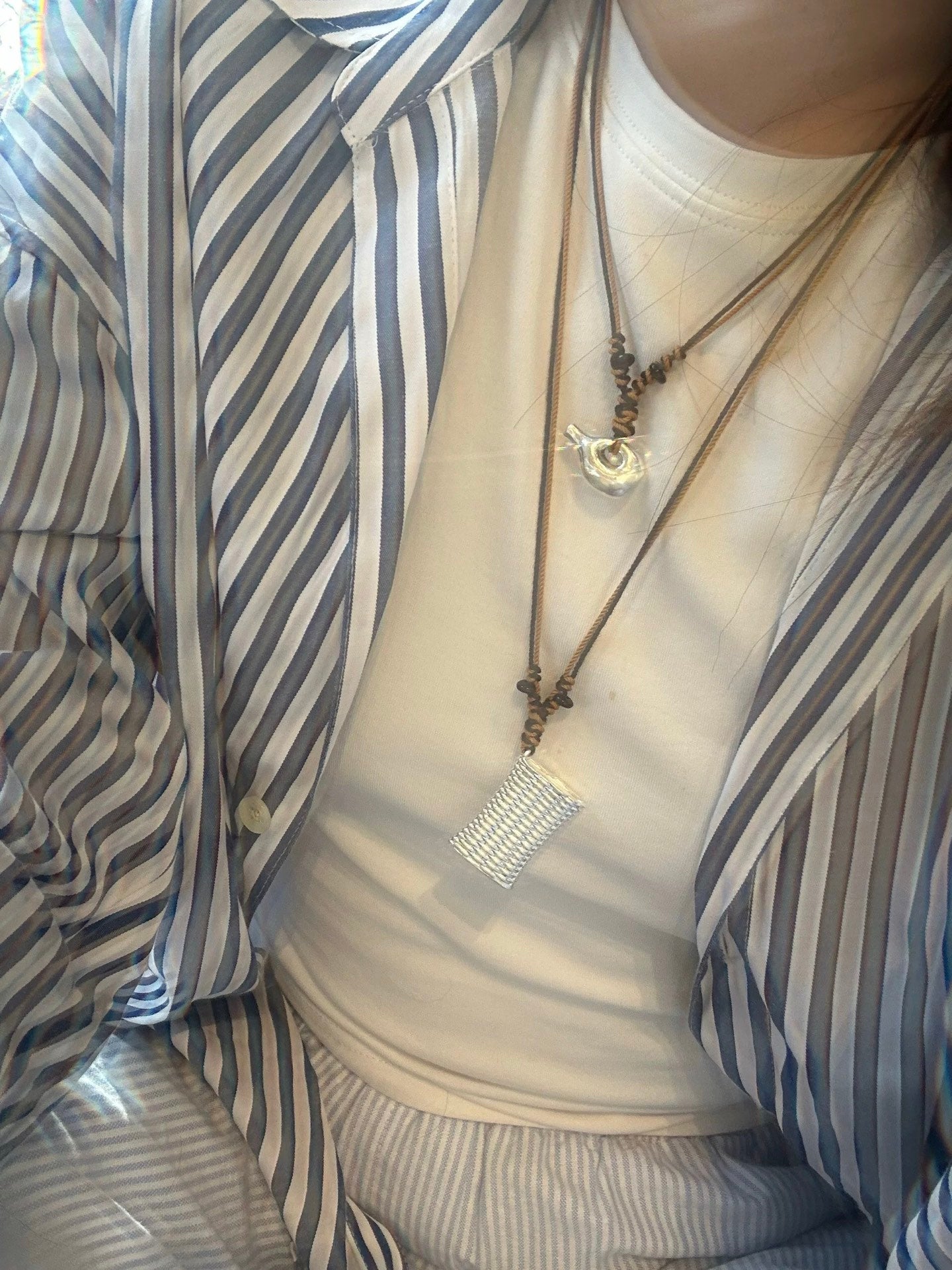 Nomadic Woven Basket & Flask Pendant Necklace - floysun