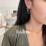 Nordic Minimalist 925 Sterling Silver Hoop Earrings - floysun