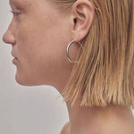 Nordic Minimalist 925 Sterling Silver Hoop Earrings - floysun