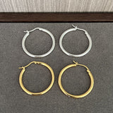 Nordic Minimalist 925 Sterling Silver Hoop Earrings - floysun