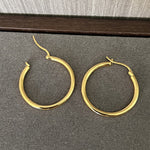 Nordic Minimalist 925 Sterling Silver Hoop Earrings - floysun