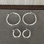 Nordic Minimalist 925 Sterling Silver Hoop Earrings - floysun