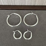 Nordic Minimalist 925 Sterling Silver Hoop Earrings - floysun