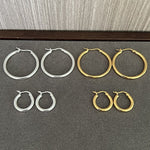 Nordic Minimalist 925 Sterling Silver Hoop Earrings - floysun