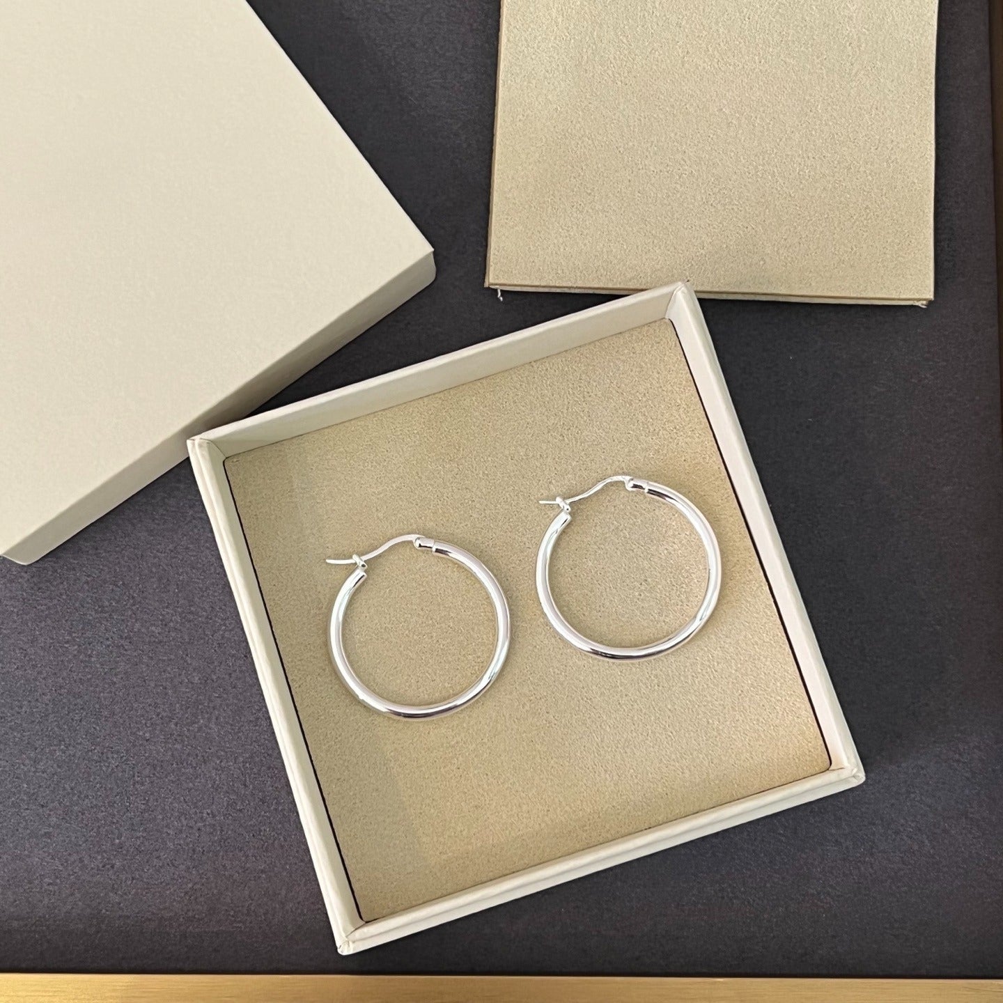 Nordic Minimalist 925 Sterling Silver Hoop Earrings - floysun