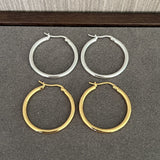 Nordic Minimalist 925 Sterling Silver Hoop Earrings - floysun