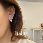 Nordic Minimalist 925 Sterling Silver Hoop Earrings - floysun