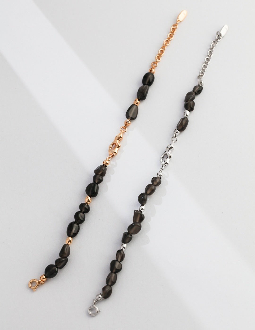 Obsidian Tea Crystal Chain Bracelet - floysun