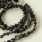 Obsidian & White Crystal Tassel Long Necklace - floysun