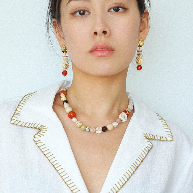Ocean Encounter Artisan Treasure Bead Necklace - floysun
