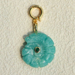 Ocean-Inspired Gemstone Shell Charm Pendant – Natural Stone & Pearl Personalized Jewelry Charm - floysun