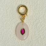 Ocean-Inspired Gemstone Shell Charm Pendant – Natural Stone & Pearl Personalized Jewelry Charm - floysun