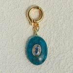 Ocean-Inspired Gemstone Shell Charm Pendant – Natural Stone & Pearl Personalized Jewelry Charm - floysun