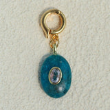 Ocean-Inspired Gemstone Shell Charm Pendant – Natural Stone & Pearl Personalized Jewelry Charm - floysun