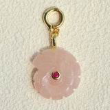 Ocean-Inspired Gemstone Shell Charm Pendant – Natural Stone & Pearl Personalized Jewelry Charm - floysun