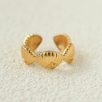 Ocean Seashell Conch Starfish Open Adjustable Rings - floysun