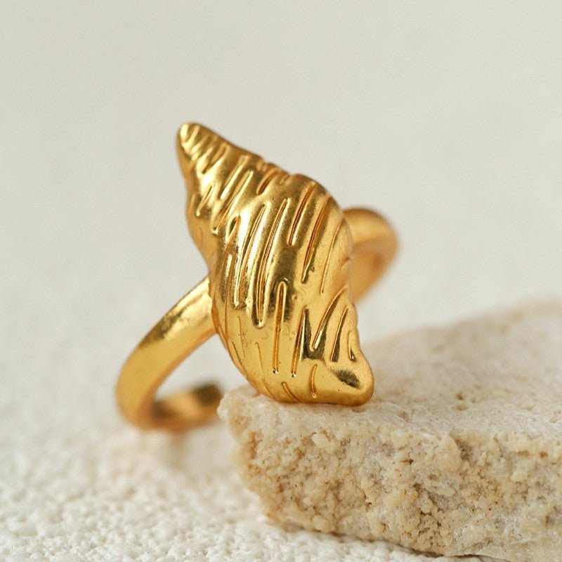 Ocean Seashell Conch Starfish Open Adjustable Rings - floysun