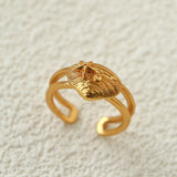 Ocean Seashell Conch Starfish Open Adjustable Rings - floysun