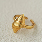 Ocean Seashell Conch Starfish Open Adjustable Rings - floysun