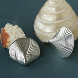 Ocean Style Shell & Paved Starfish Stud Earrings - floysun