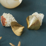 Ocean Style Shell & Paved Starfish Stud Earrings - floysun