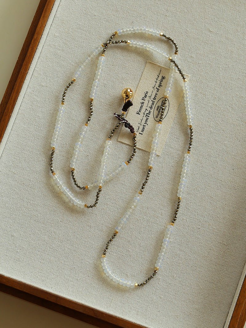 Opal & Gold Ore Beaded Necklace - floysun